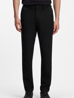 Hugo Boss Classic Black Wool Blend Dress Trouser Pants